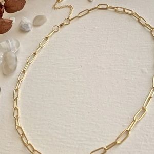 Pika & Bear Paperchain Necklace Gold Plated
